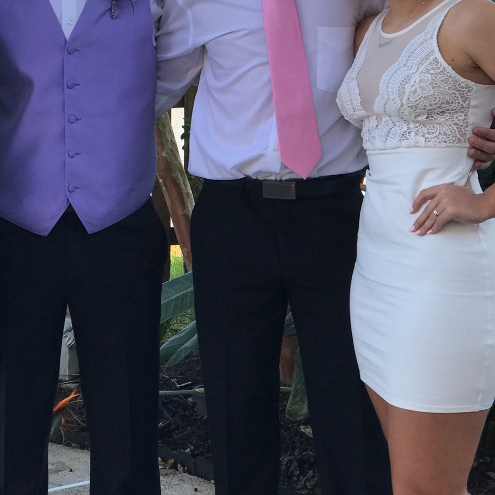 Lacey White Homecoming Dress